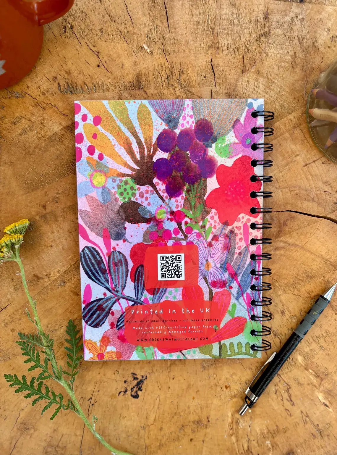 Erika's Whimsical Art – wholesale Notebook – A5 Handmade Illustrated Notebook – Whimsical Lined Journal3
