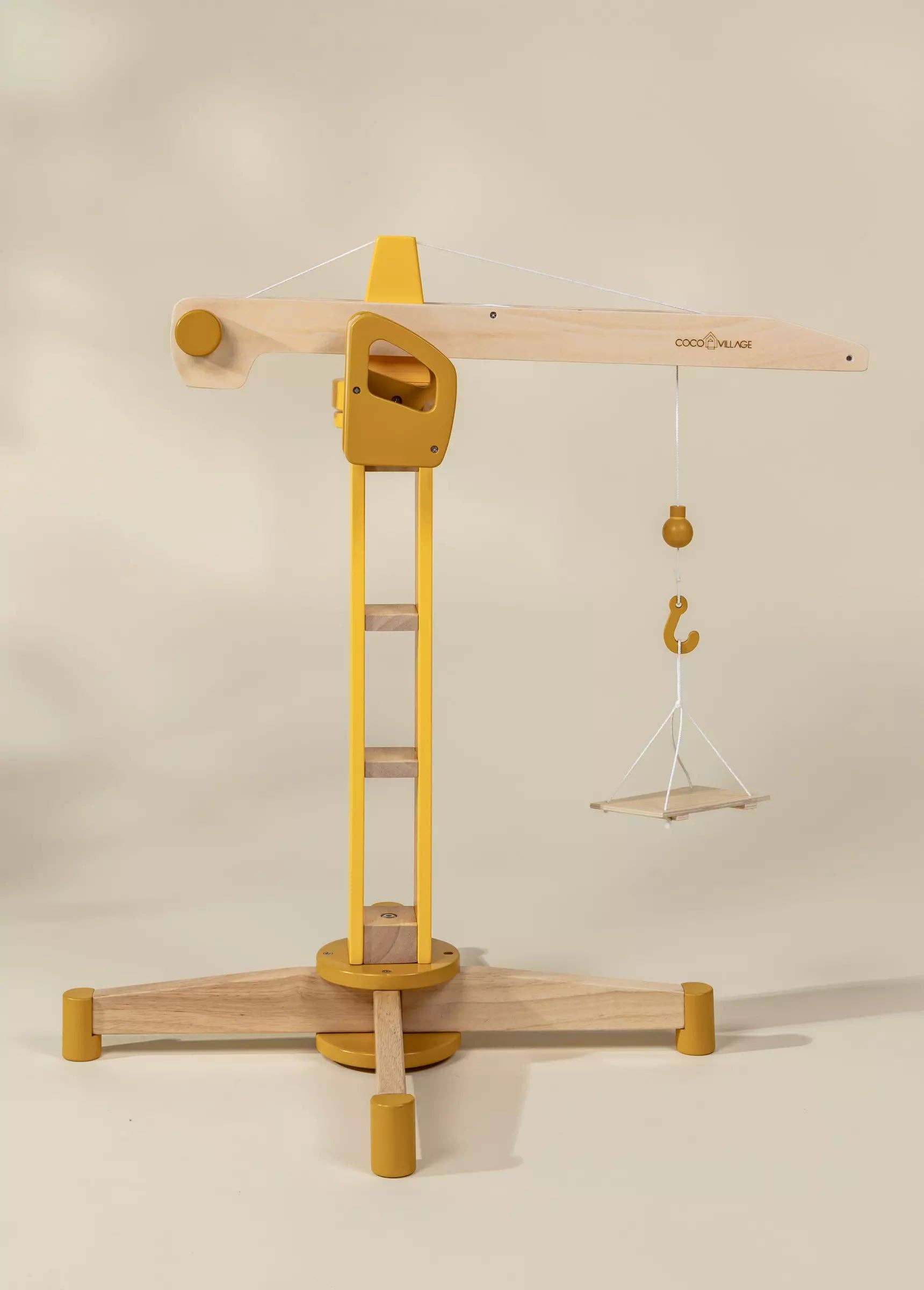 Coco Village - Wholesale Wood Toy - Kids - Oversized Wooden Construction Crane0