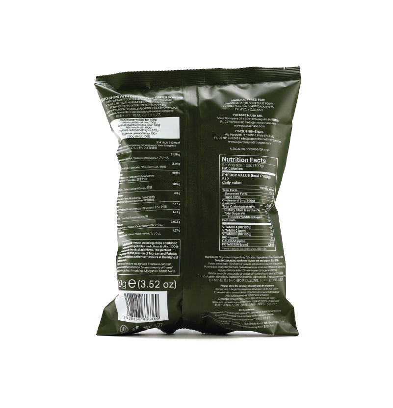 Patatas Nana – Engroshandel Chips – Patatas Nana di Morgan Cappero Kartofler 40 g1