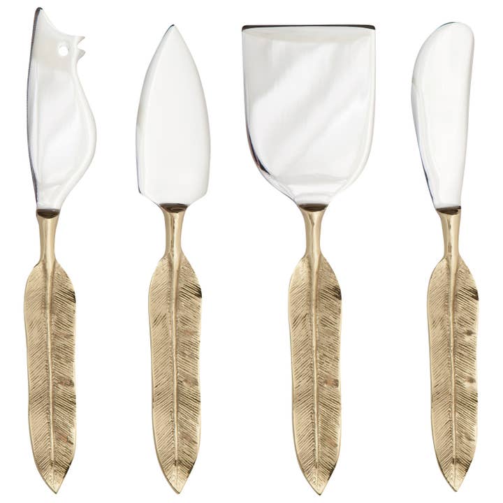 Plume Cheese Knives Set of 4 for wholesale by Danica Heirloom