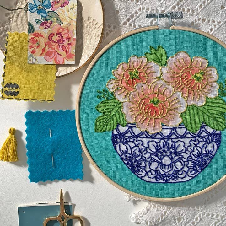 Rikrack - Wholesale Embroidery/Cross Stitch Supplies - Peony Embroidery Kit5