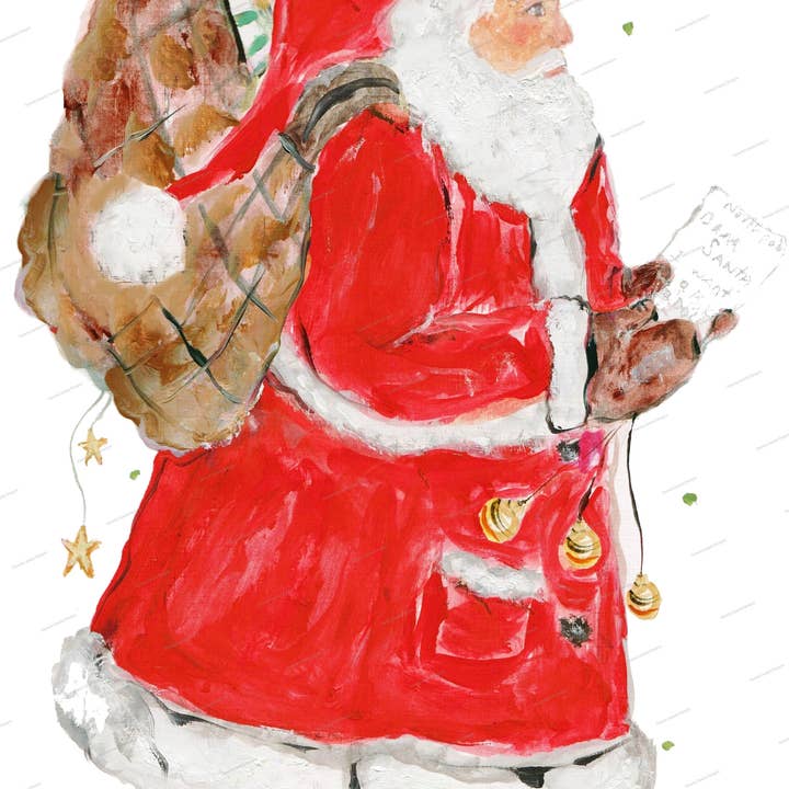 Pamela Cassidy Designs - Wholesale Tea Towel - Good Ol Santa Kitchen Towel1