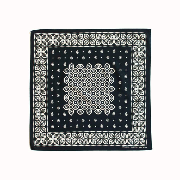Abracadana – wholesale Bandana - Dam – Svart siare Paisley Bandana