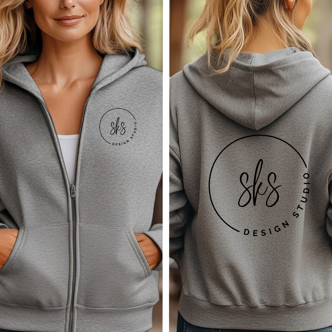 SKS Design Studio - Wholesale Hoodie - Women's - CUSTOM LOGO | Unisex Zip Up Hoodie [GILDAN]6