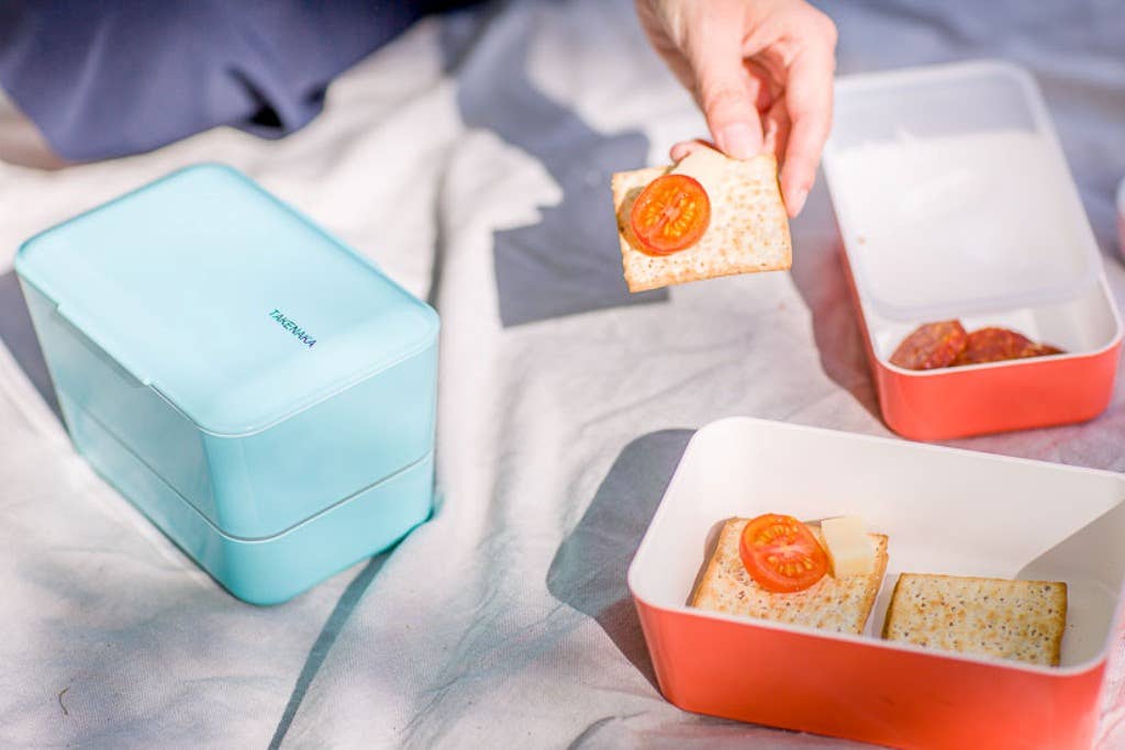 TAKENAKA Bento Box - Wholesale Lunch Bag/Box - Bento Bite Dual Box - Made of Recycled Plastic Bottles10