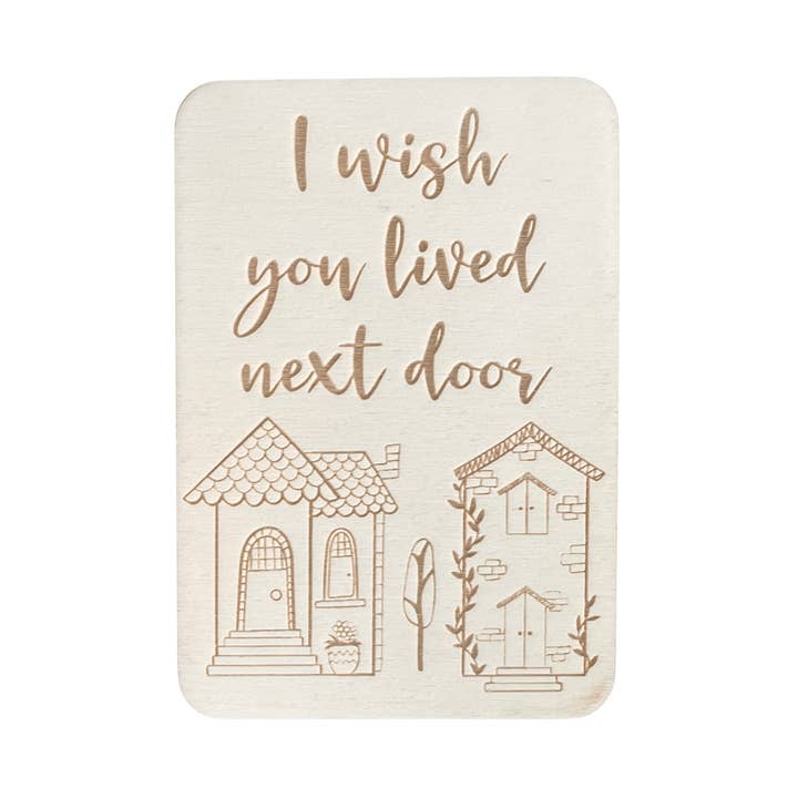 Ojalá vivieras al lado. para venta al por mayor de Cheeky Charlie Keep Cards