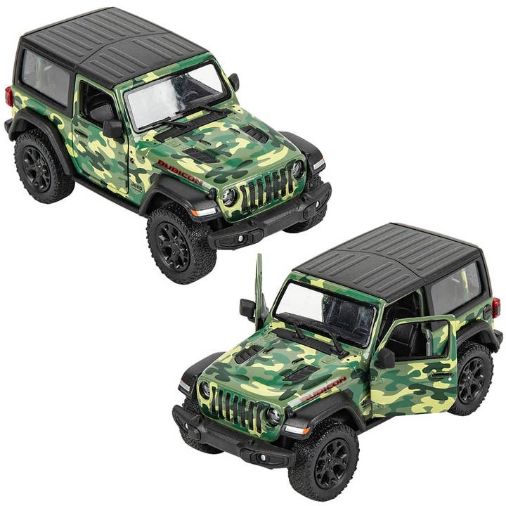 La Luna Bella - Toys - Wholesale Toy Car/Truck - Kids - 5" DIE-CAST 2018 JEEP WRANGLER CAMO HARD TOP LLB Car Toys3