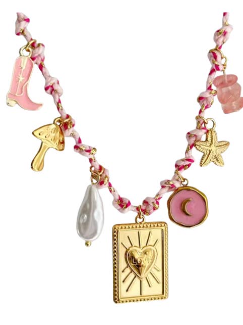Necklace || Pink Magic Charm Necklace for wholesale by Morgan Mae Kids