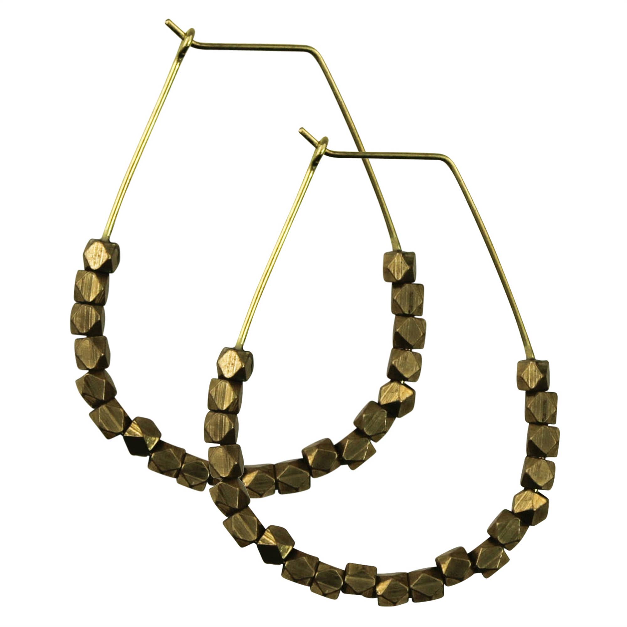 Bodhi Drop Earring with Truncated Brass Beads for wholesale on Faire1