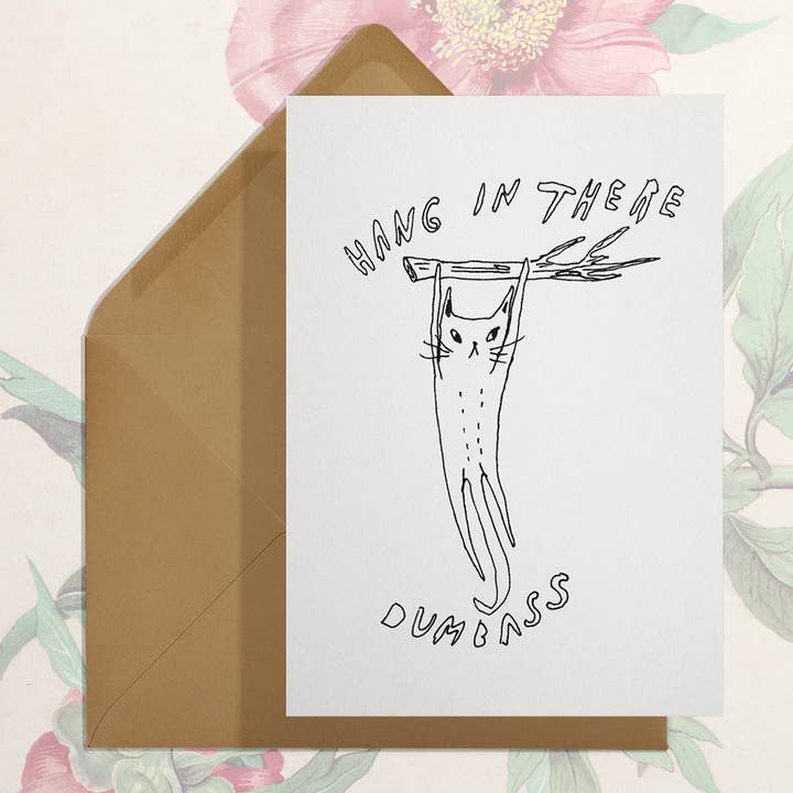Stay Home Club – Großhandel Ermutigungskarten – Hang In There - Katzenkarte