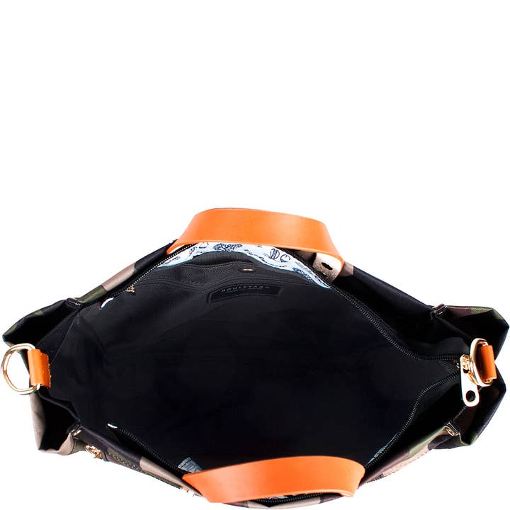 Boulevard - Wholesale Tote Bag - Women's - "Parker" Camo Nylon Tote with Leather Accents4