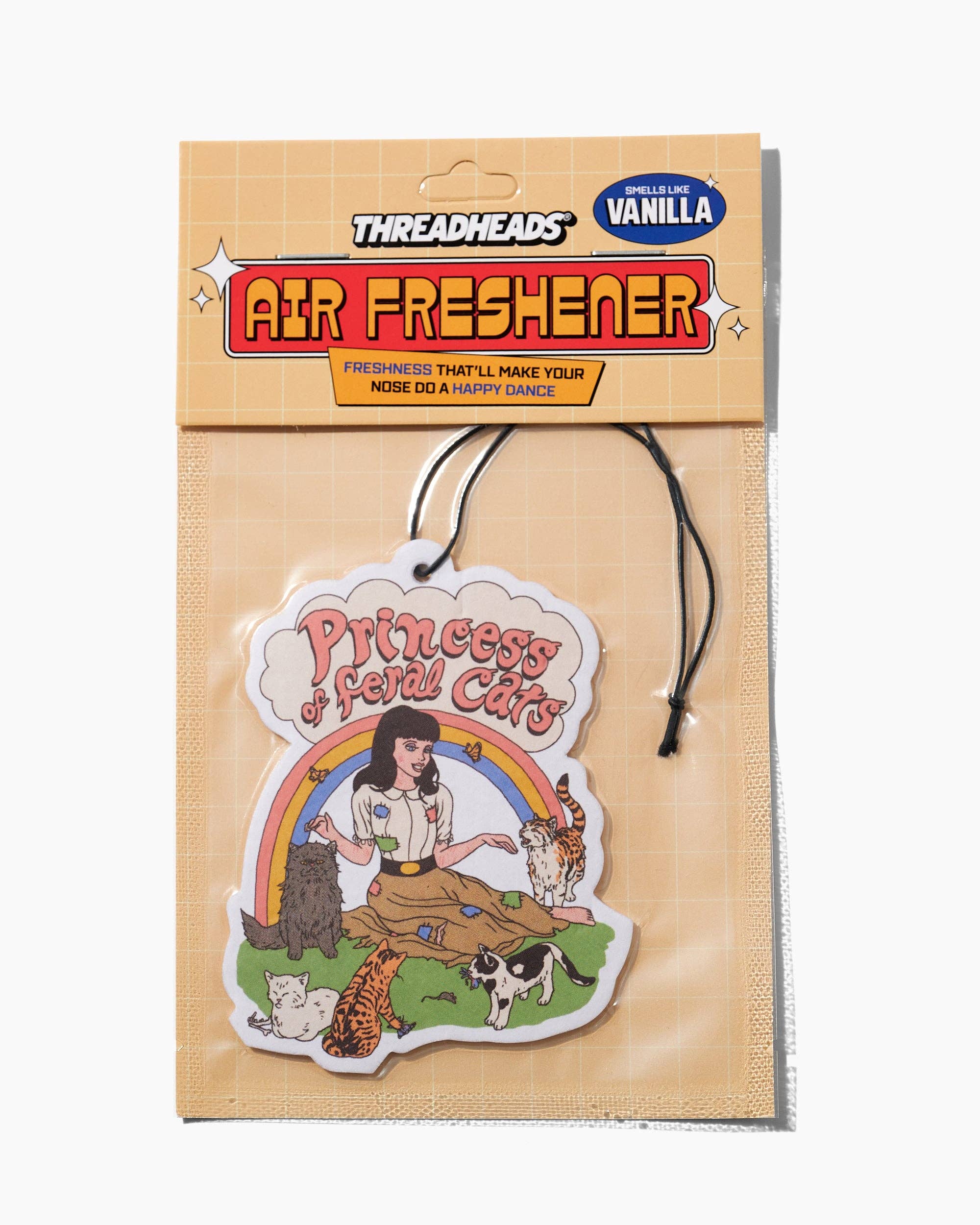 Threadheads - Vente Désodorisant pour voiture – femme - Désodorisant Princess of Feral Cats1