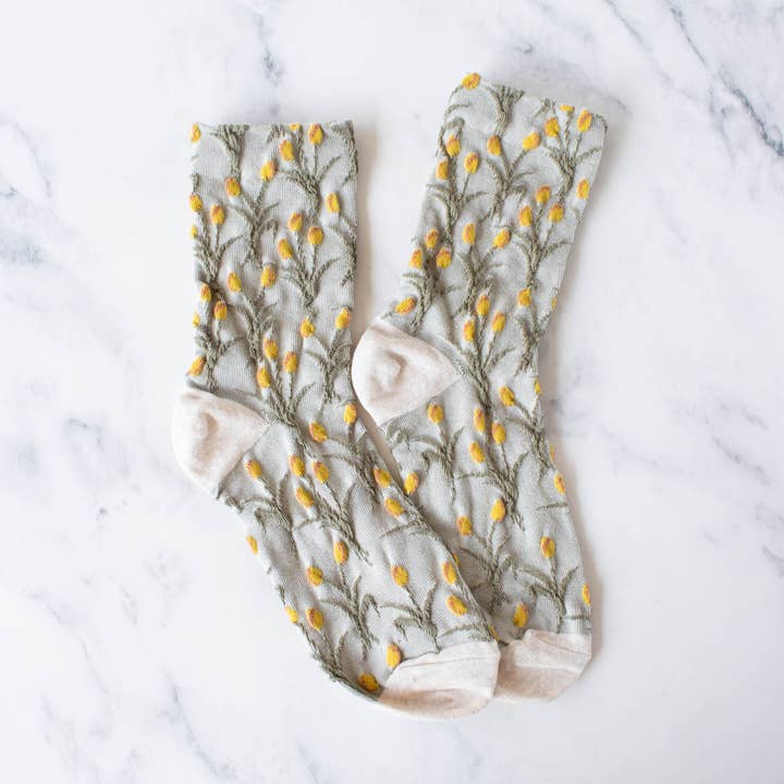Tiepology - Wholesale Socks - Women's - Vintage Tulip Casual Socks7