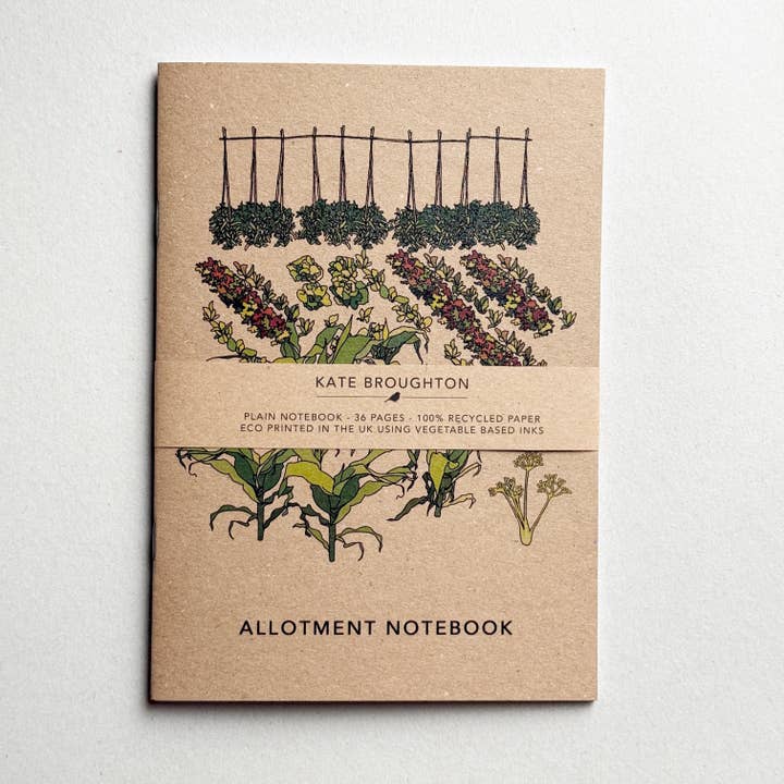 Allotment Notebook - recycled & eco-friendly - A5 for wholesale by Kate Broughton