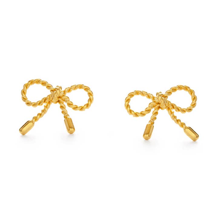 Kleine oorbellen met strik voor wholesale door Amano Studio