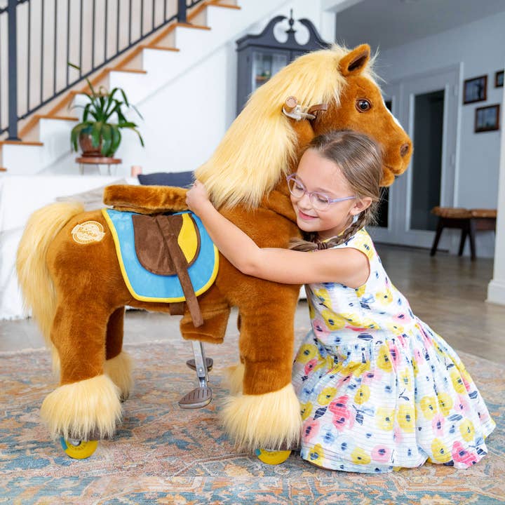 PonyCycle - Wholesale Rocking Horse - Kids - PonyCycle Premium Ride-On Brown Horse | Plush Riding Toy5