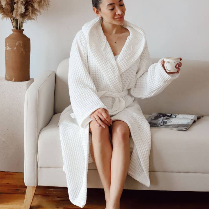 Vivamaison – Engroshandel Morgenkåbe - Unisex – Premium Vaflet Bomuld Badekåbe, Unisex Spa Komfort21