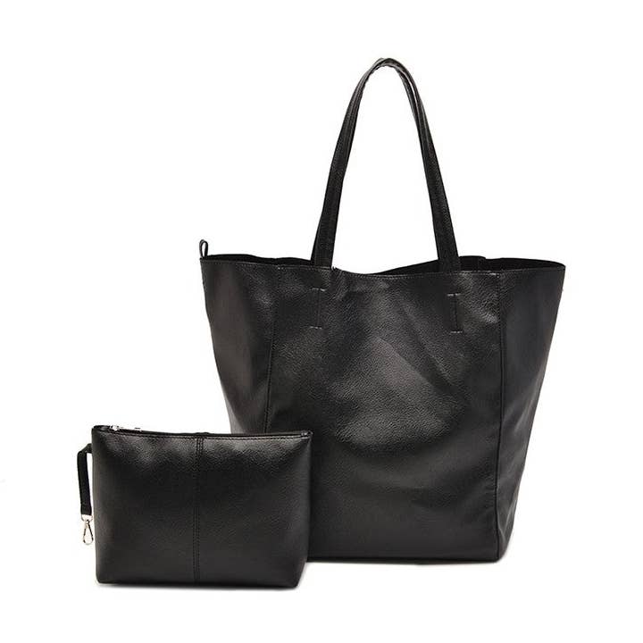 Sacola de ombro de couro macio de grande capacidade por atacado de UZ Wholesale Store