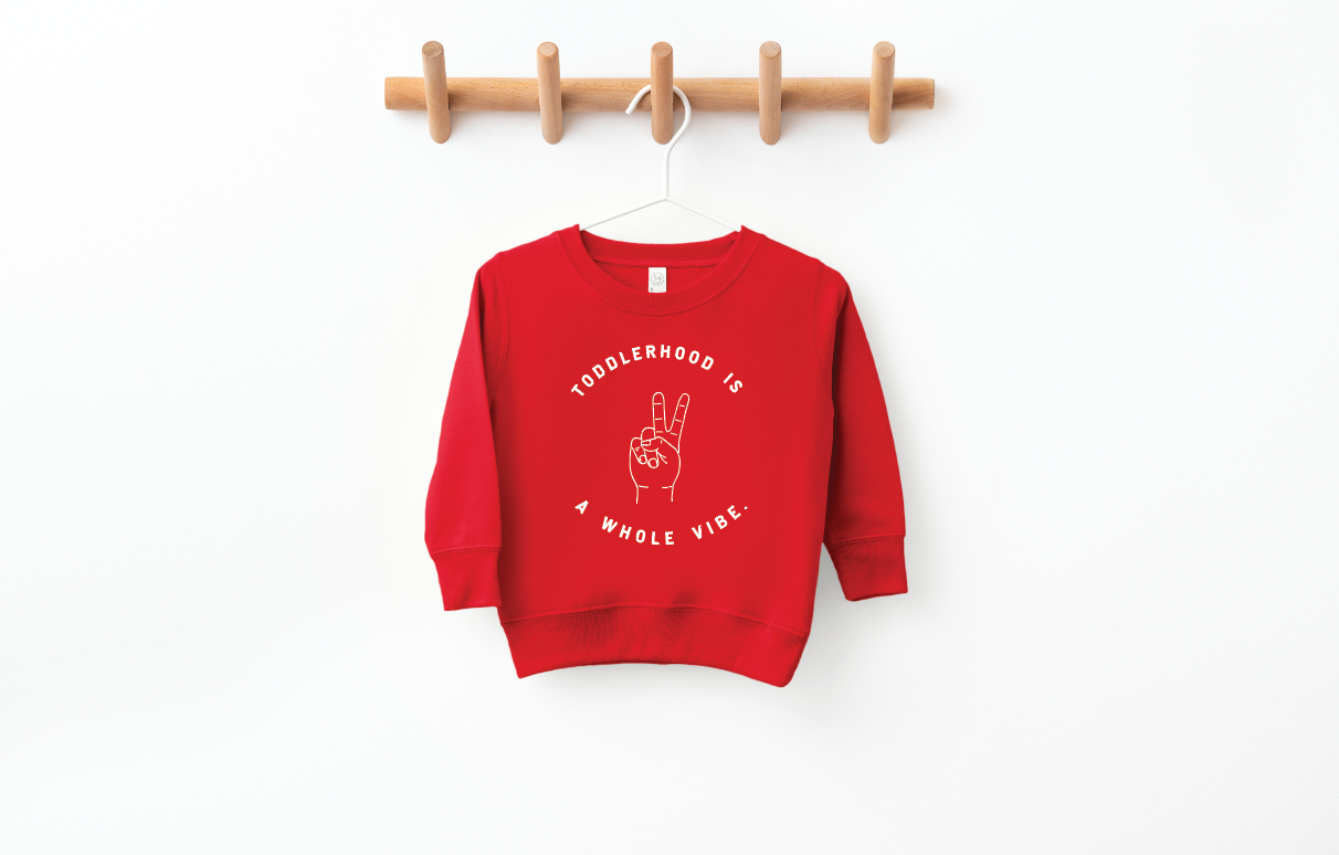 SBG Co. – Großhandel Sweatshirt – Kinder – Toddlerhood is a Whole Vibe Pullover1