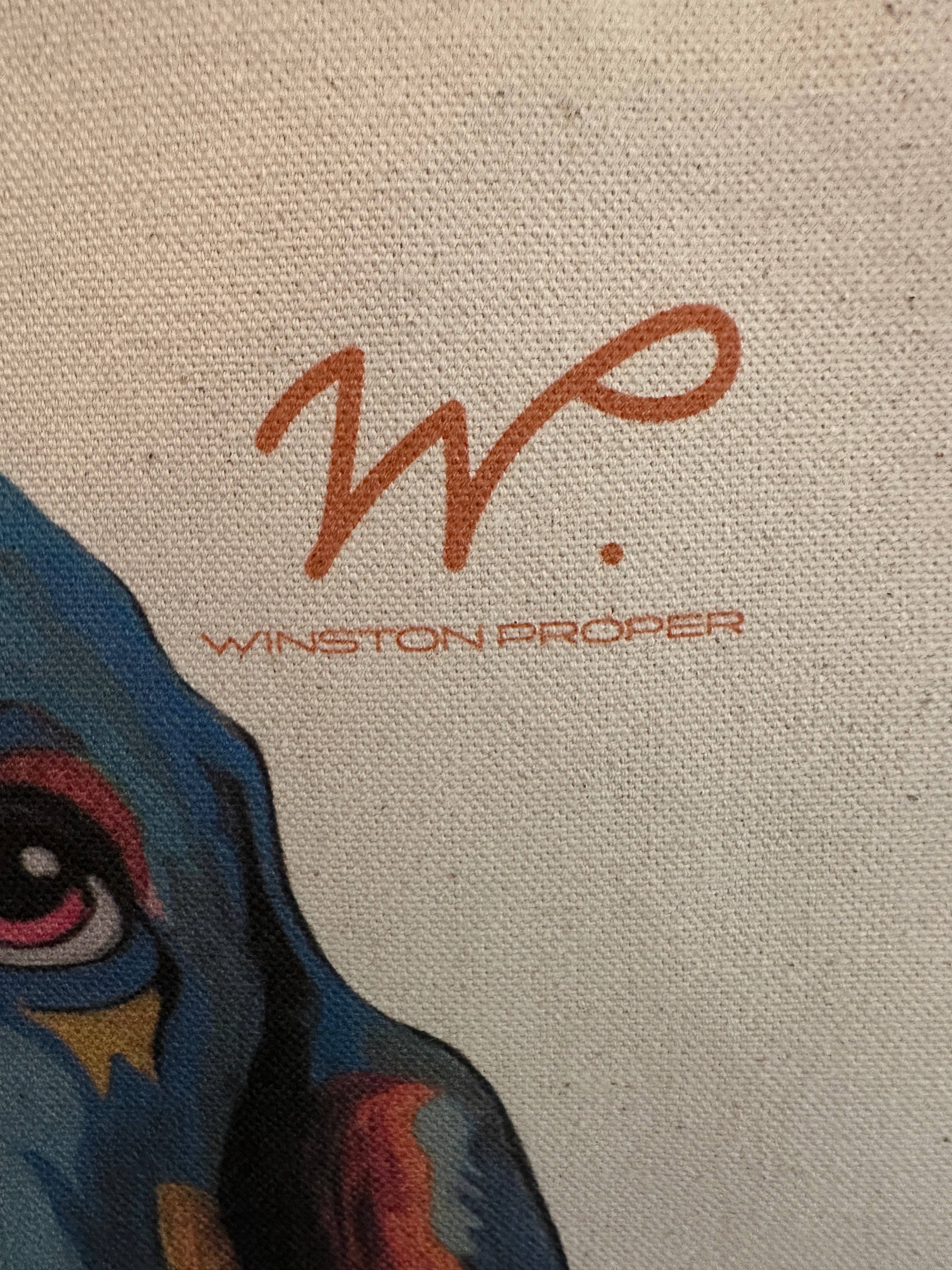 Winston Proper - Wholesale Tote Bag - Unisex - Winston the Basset Hound Canvas Tote Bag3