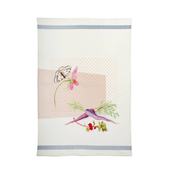 Hellen van Berkel HeartMadePrints - Wholesale Tea Towel - Carrot tea towel 100% cotton2