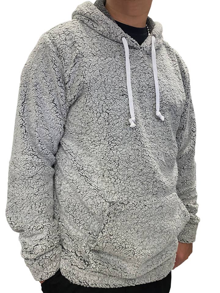 W2447-0014 YM LS CLOUD SHERPA BASIC KAPUZENPULLI MIT BEUTEL für den Großhandel von Dikotomy
