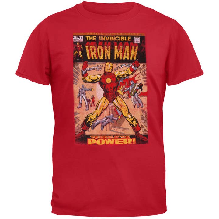 Official Store - Wholesale Screen Printed T-Shirt - Men's - Iron Man - Invincible Iron Man Men's Soft T Shirt