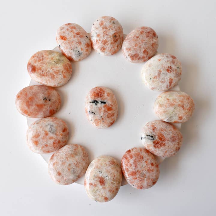 Soothing Crystals - Wholesale Spiritual Stone/Crystal - Sunstone Worry Stones, Pocket Crystal, Thumb Stones3