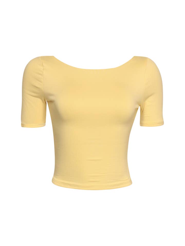 Kurzarm-Top mit offenem Rücken für den Großhandel von Viviara