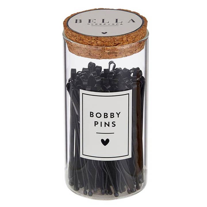 Angle - Wholesale Hair Pin - Black Bobby Pins in Jar - Large (75pcs)