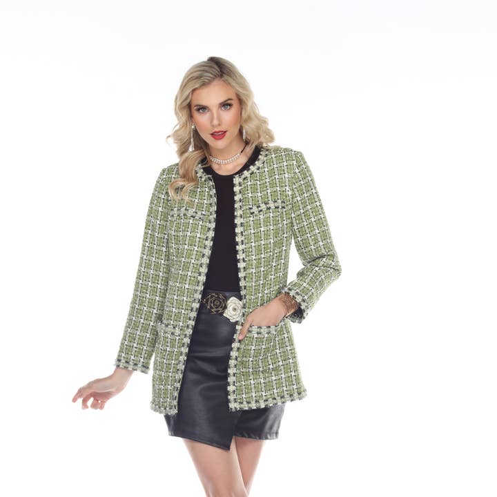 Klassiek tweedjack met contrasterende rand voor wholesale door Aris A