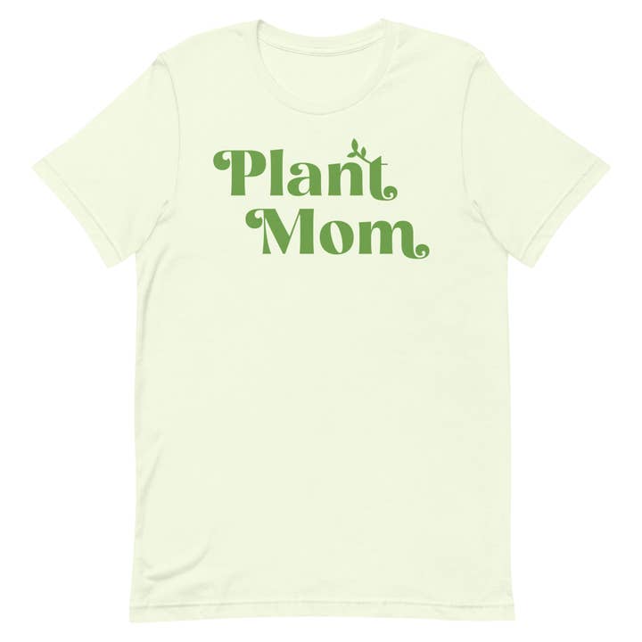 Plant Mom - Women's Cotton t-shirt (green) for wholesale by Inspired Botanical Design