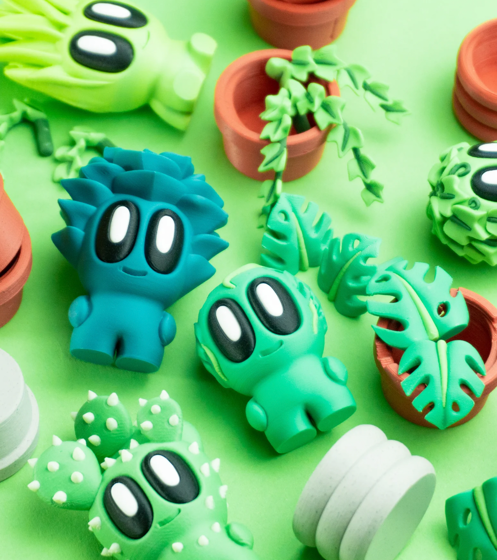 Great American Designs - Wholesale Decorative Figurine - Blob Plants, Mini Plant Collectible Art Toy with Pot, 3D 2