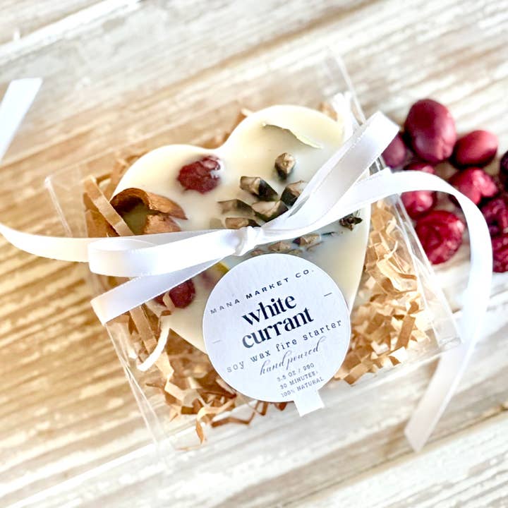 Cœur en cire de soja allume-feu parfumé & fondant cadeau ou faveur pour la vente par Mana Market Co.