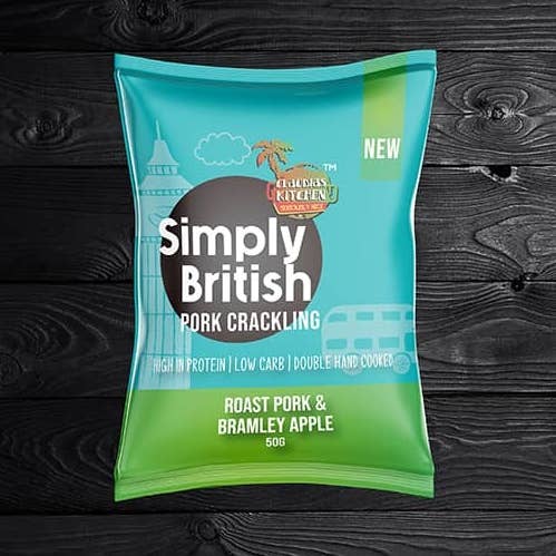 Claudias Kitchen – wholesale Pork – Roast Pork & Bramley Apple Crackling - Pack of 100