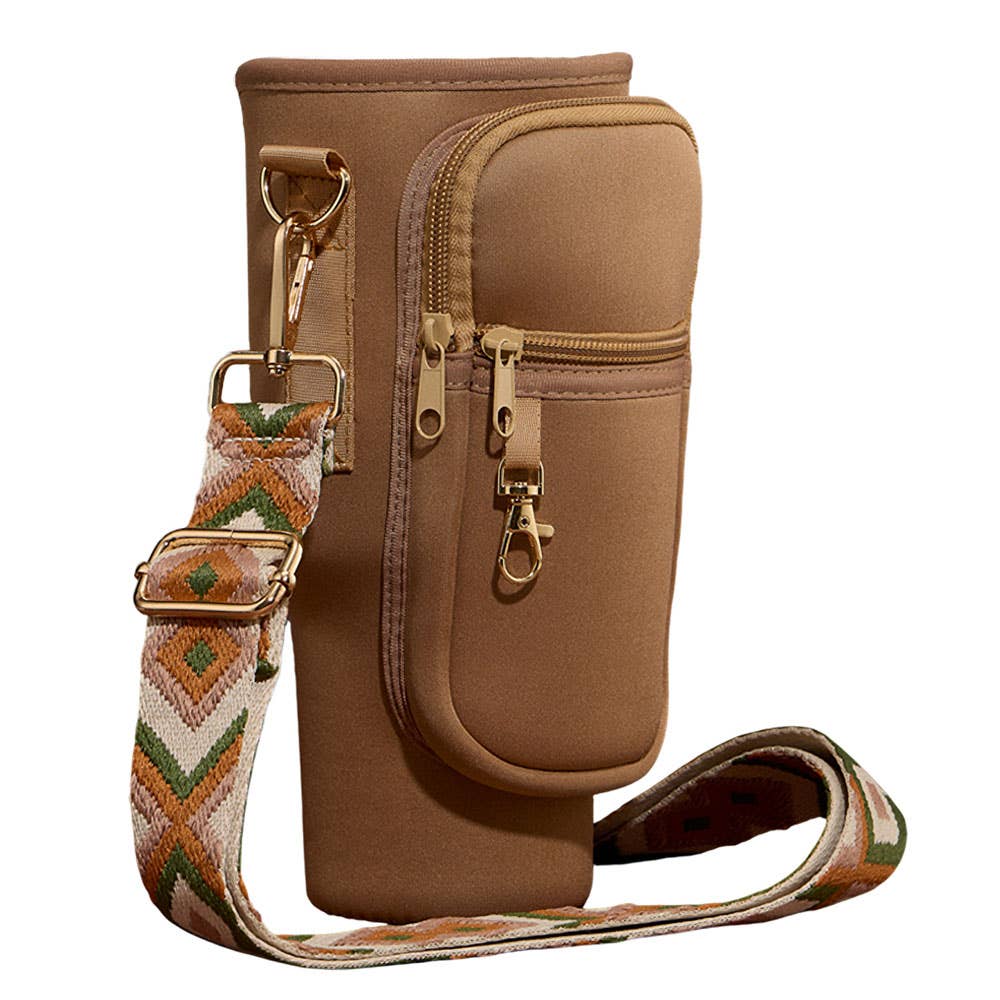 Sensibling Corp. - Wholesale Crossbodytas - Dames - Draagtas voor tumbler met azteekse patroon schouderriem1