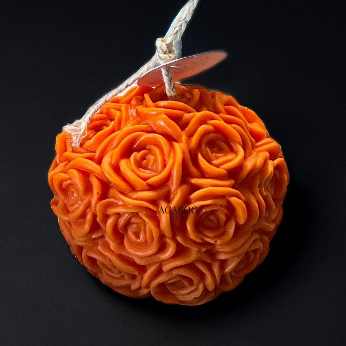 Agaboo Candle - Wholesale Novelty Candle - Charming Rose Ball Candle 3x3.5in - Flowers5