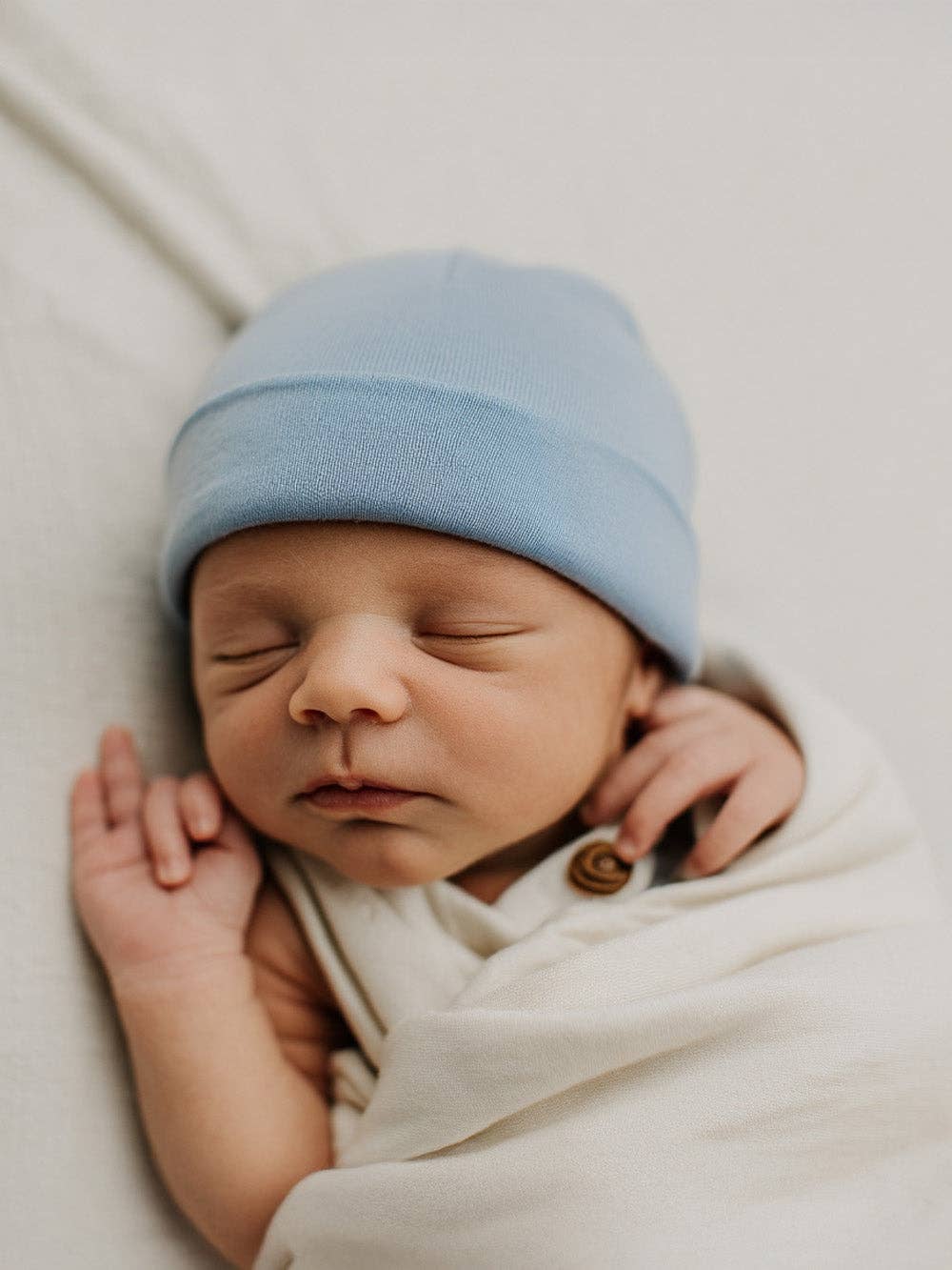 Lille Barn - Wholesale Newborn/Knit Hat - Baby - Woolen baby hat - Merino wool - Blue Fog0