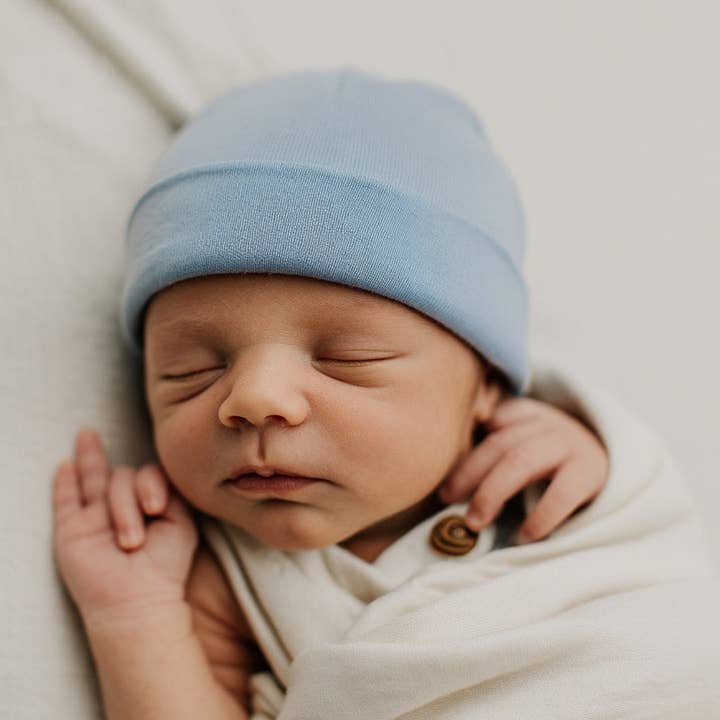 Lille Barn - Wholesale Newborn/Knit Hat - Baby - Woolen baby hat - Merino wool - Blue Fog