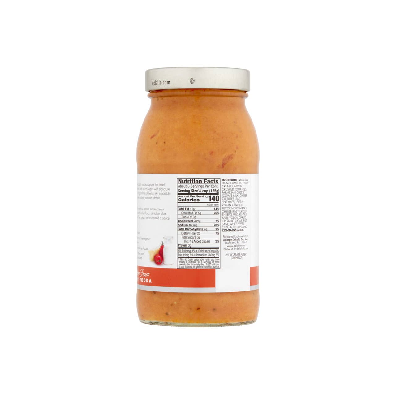Delallo - Wholesale Pasta Sauce - Jarred Vodka Sauce (Pomodoro Fresco)1