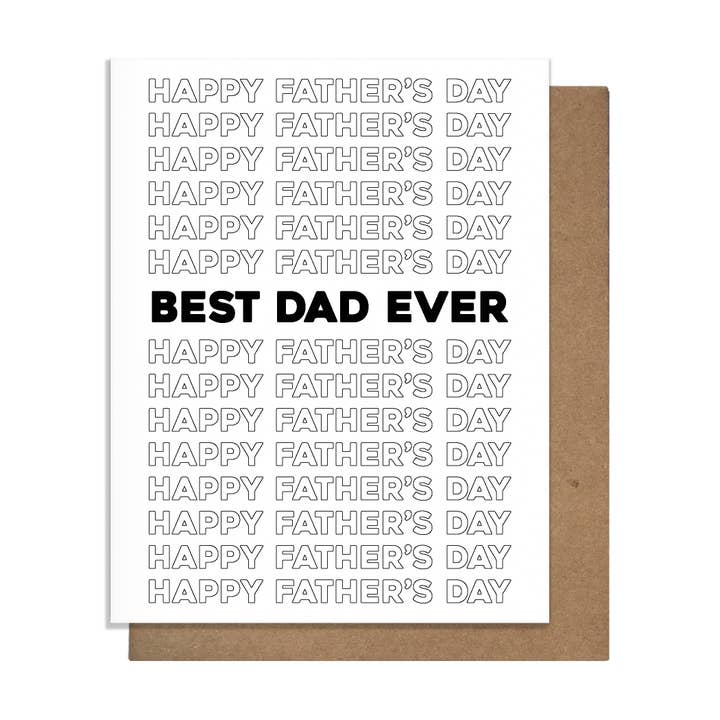 Best Dad Ever - Father's Day Card for wholesale by Pretty Alright Goods