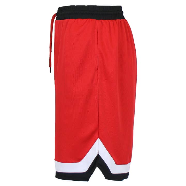 Galaxy By Harvic - Wholesale Athletic shorts – Men's - Moisture Wicking Performance Mesh Shorts With Trim Design2