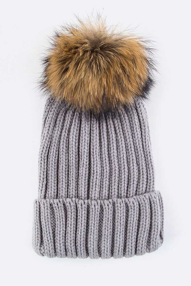 Artini Accessories - Wholesale Beanie - Women's - Detachable Fur Pom Fashion Beanie5