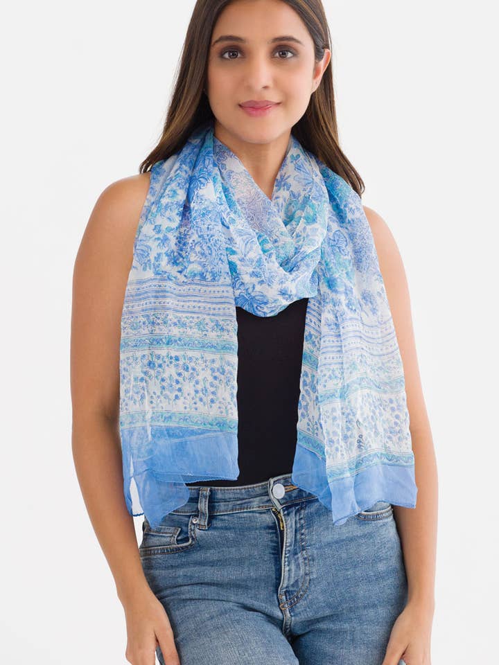 Sheela Chiffon Scarf for wholesale by Sevya Handmade