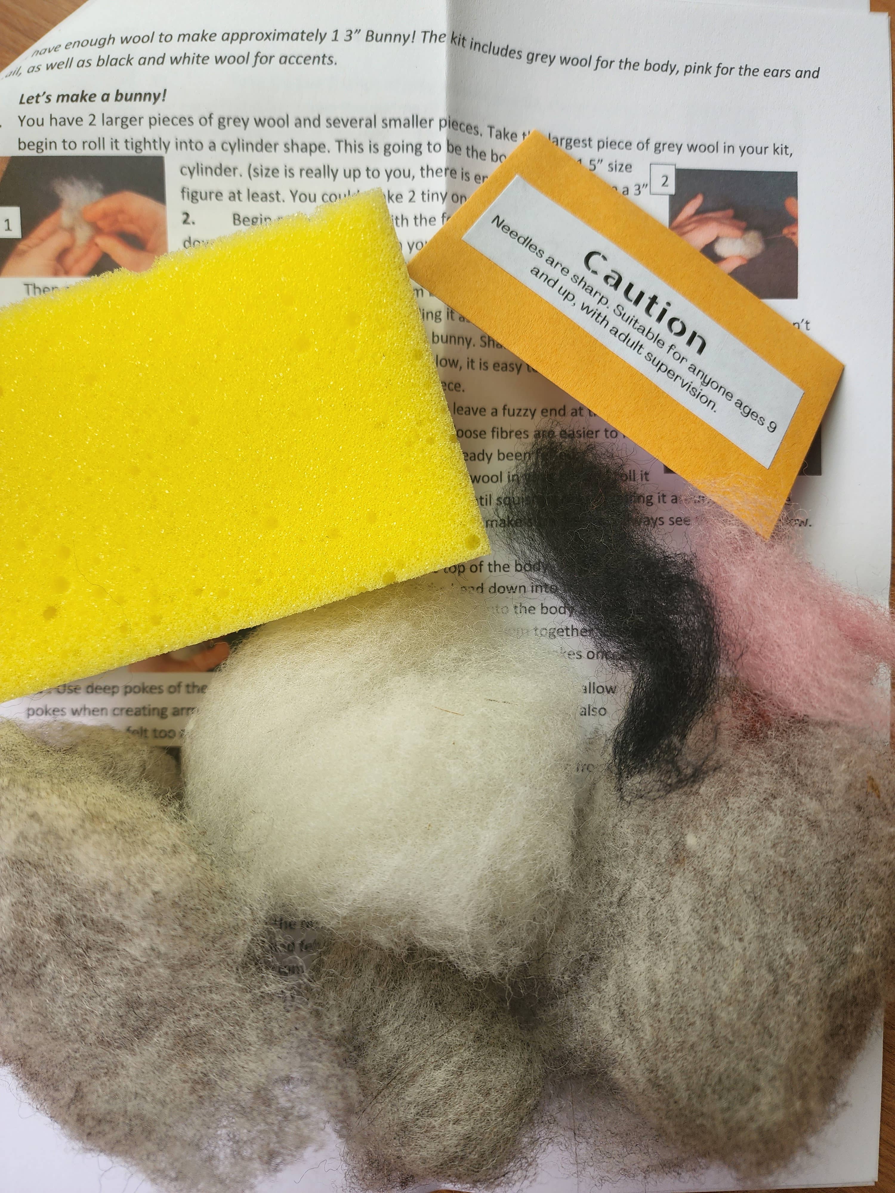 Coastal Felting - Wholesale Doe-het-zelf-knutselset - Leer naaldvilt een Bunny Kit, DIY Craft Kit2