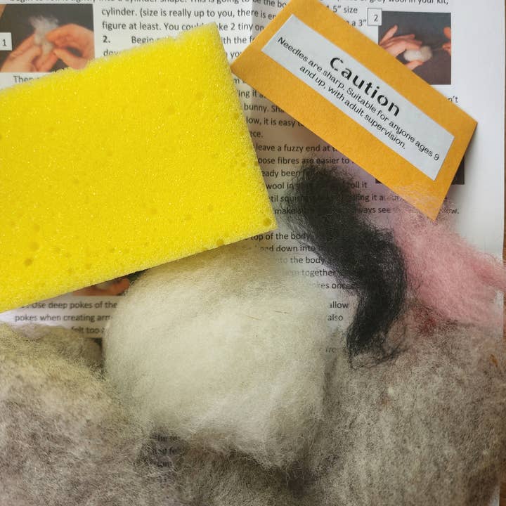 Coastal Felting - Wholesale Doe-het-zelf-knutselset - Leer naaldvilt een Bunny Kit, DIY Craft Kit2