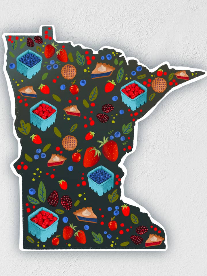 Minnesota Pie Sticker for wholesale by Little Rocks Design