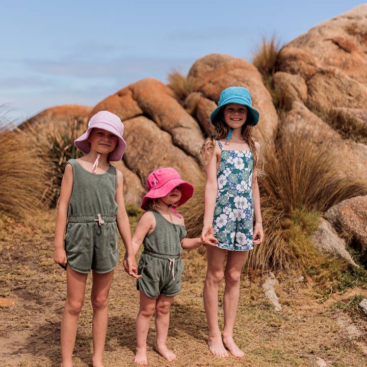 Acorn Kids - Wholesale Bucket hat – kids - Pink Terry Towelling Bucket Hat8