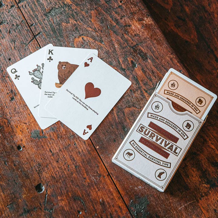 Bradley Mountain - Wholesale Playing Cards - Survival Playing Cards - Cream