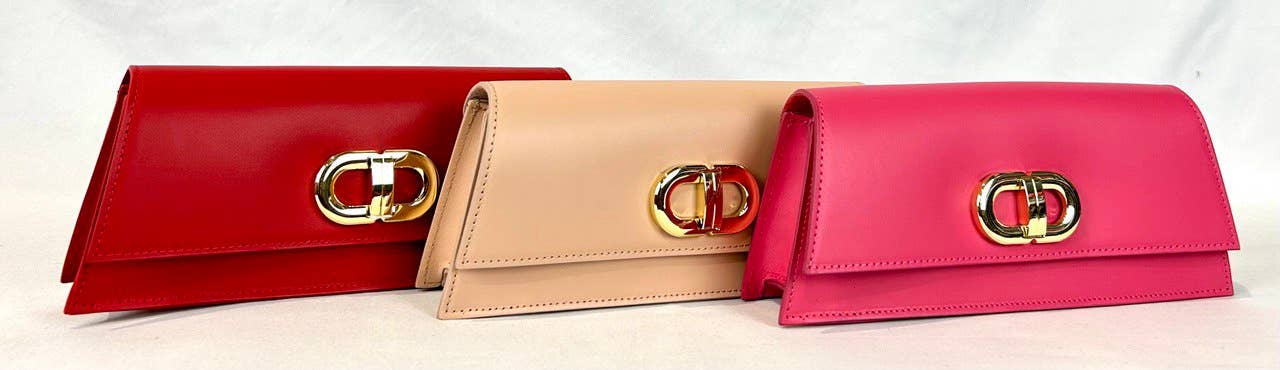 JIJOU CAPRI – Engroshandel Crossbodytaske - Dame – Italiensk Læder Chic Clutch Crossbody Guldkæde JIJOU CAPRI6